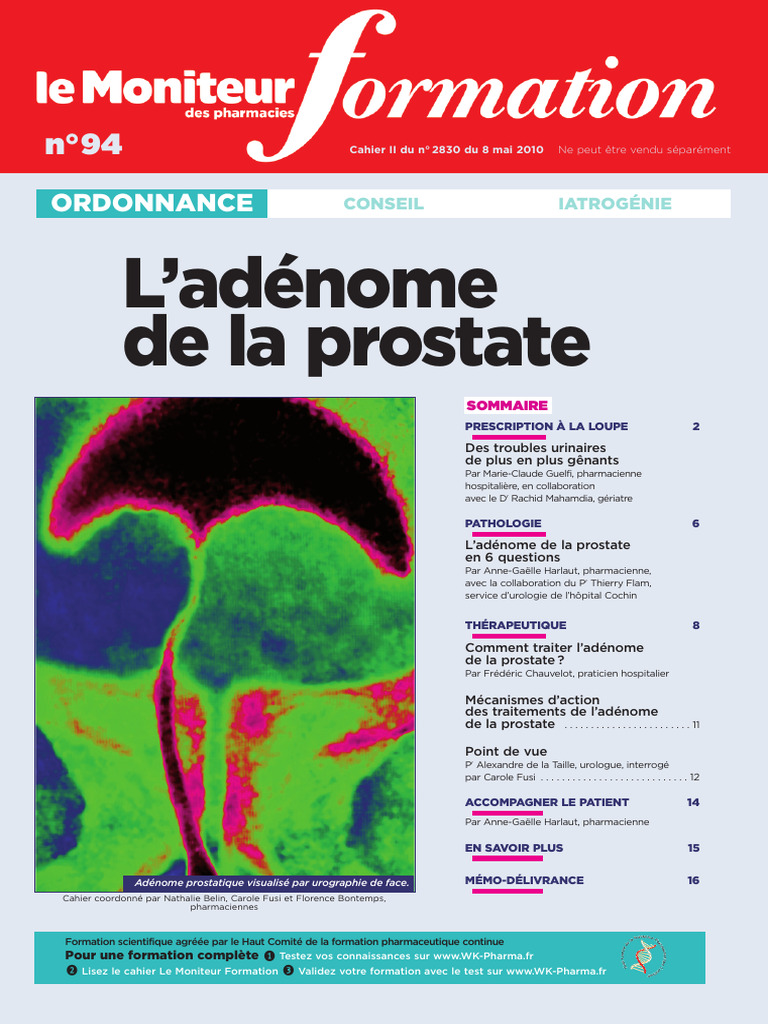 Adénome prostatique prescription et conseils PDF Prostate — free download