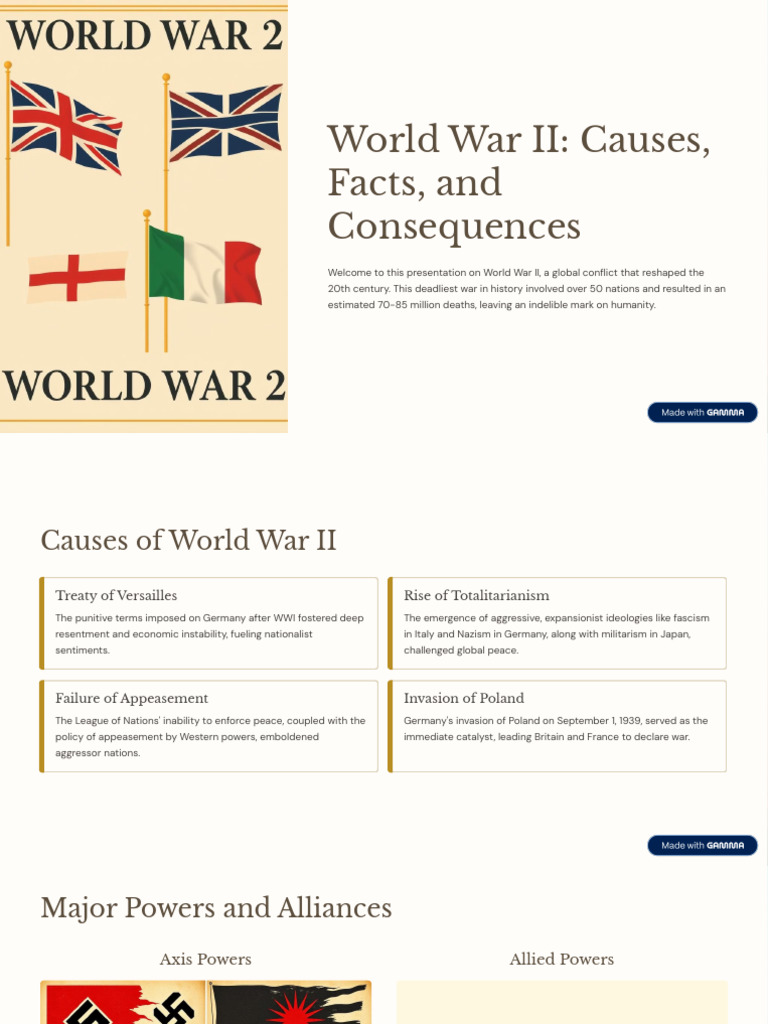 World War II: Causes and Consequences | PDF | World War II | The Holocaust