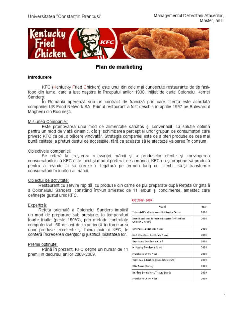 Kfc marketing plan pdf image