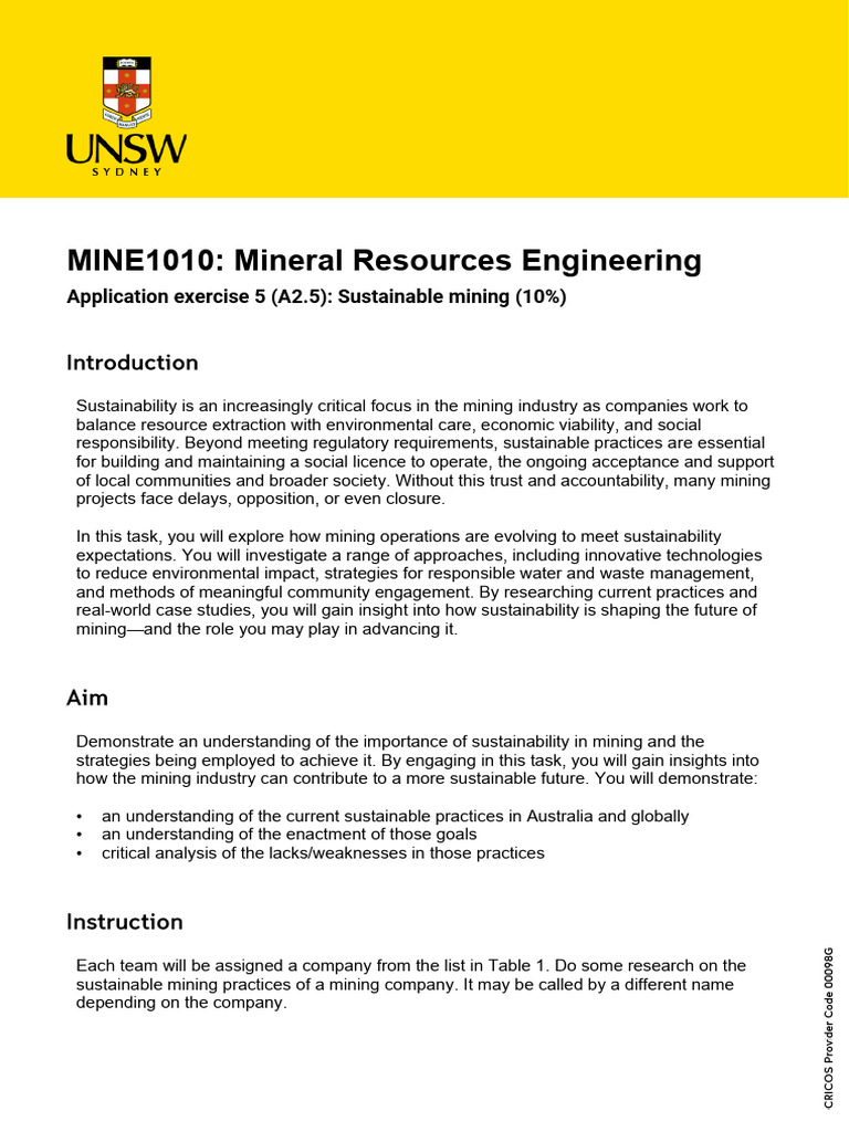 Sustainable Mining Practices Analysis | PDF | Sustainability | Mining