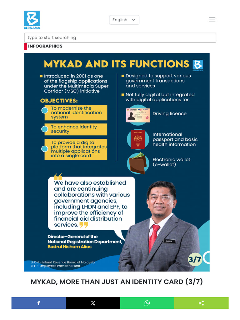 10 Bernama - Mykad, More Than Just An Identity Card (3 - 7) | PDF ...