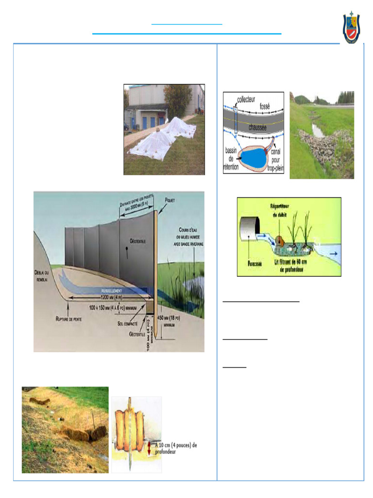 Protection des sols lors de travaux | PDF | Ruissellement | Sédiment