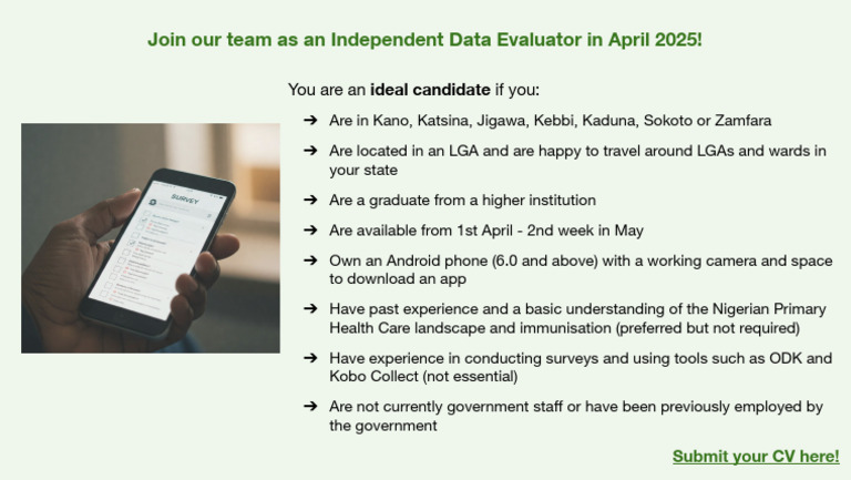 Job Advert - Data Collection Recruitment | PDF