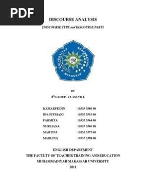 Discourse Analysis Makalah Discourse Teachers
