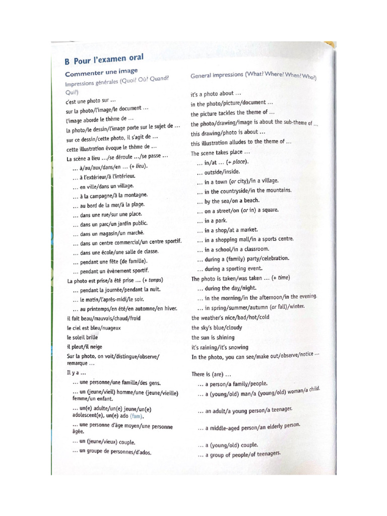 Français Ab Initio - Oral Indiduel | PDF