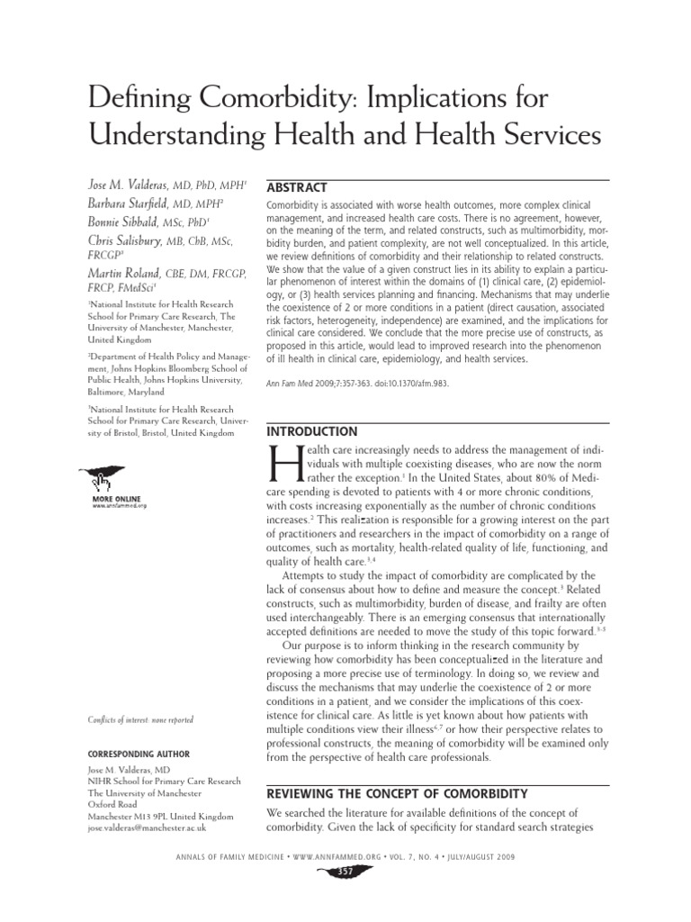 Understanding Comorbidity in Healthcare | PDF | Comorbidity | Mental ...