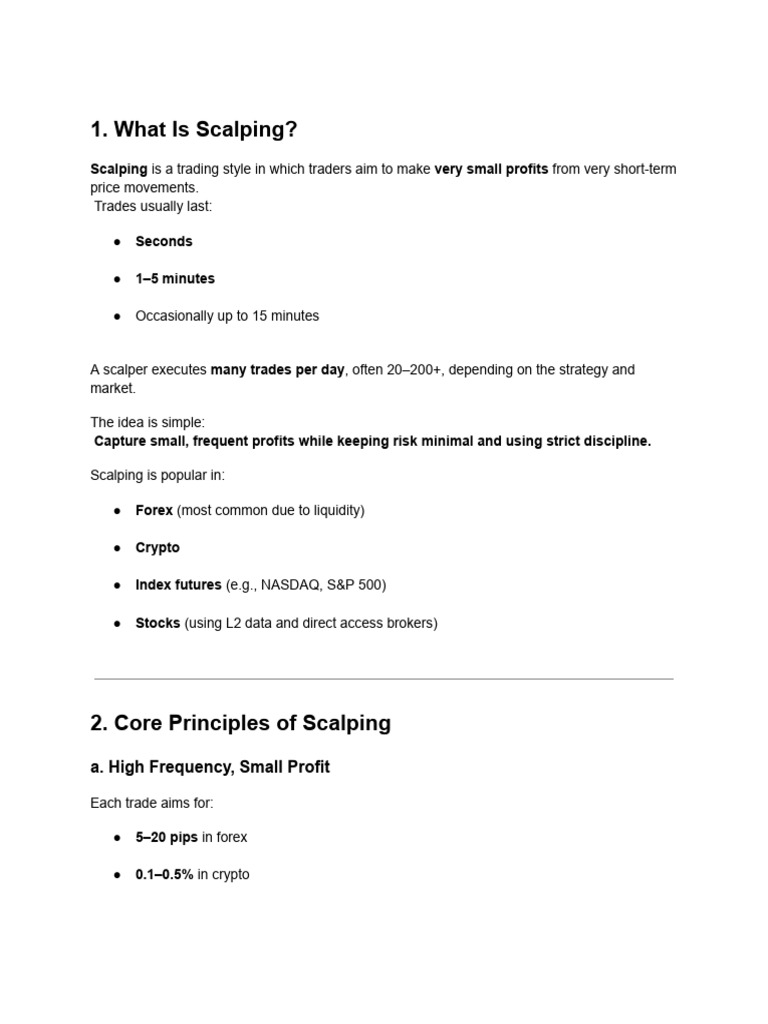 Scalping: Strategies & Principles Explained | PDF | Day Trading ...