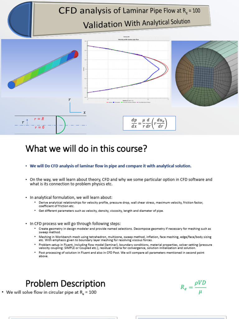 CFD Analysis of Laminar Pipe Flow | PDF | Boundary Layer | Reynolds Number