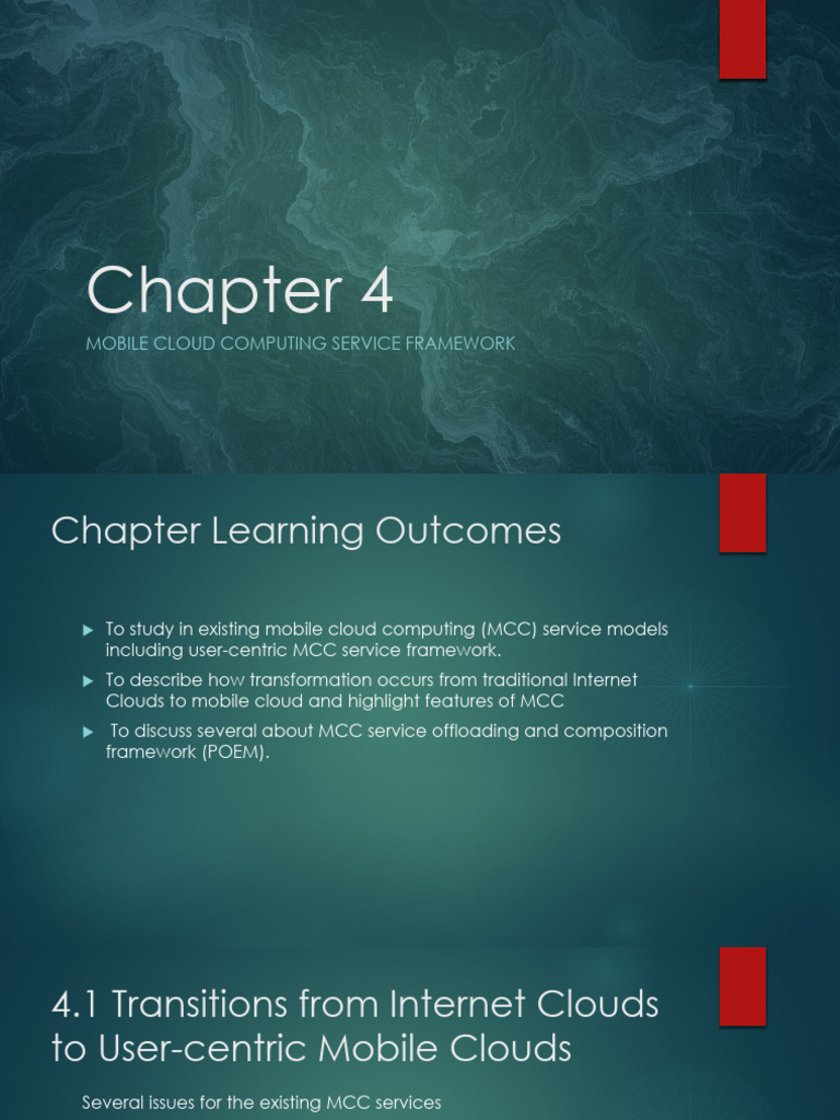 ITT632 Chapter 4 - Mobile Cloud Computing Sevice Framework | PDF ...