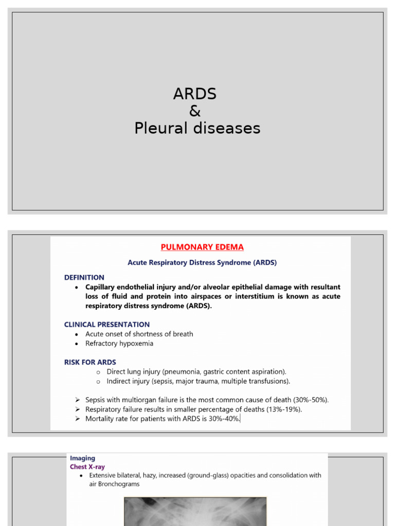 6 - ARDS and Pleura | PDF