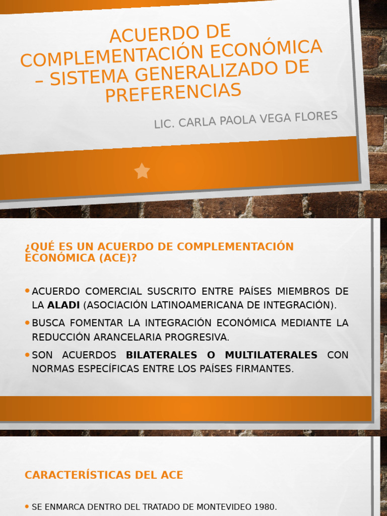 Acuerdo de Complementación Económica y SGP | PDF | Comercio ...