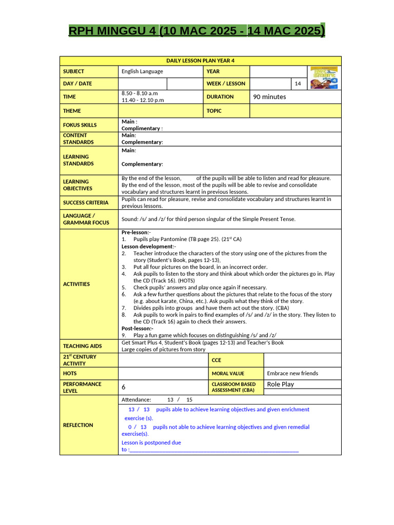 Where Are You From RPH Year 4 | PDF | Teachers | Cognition