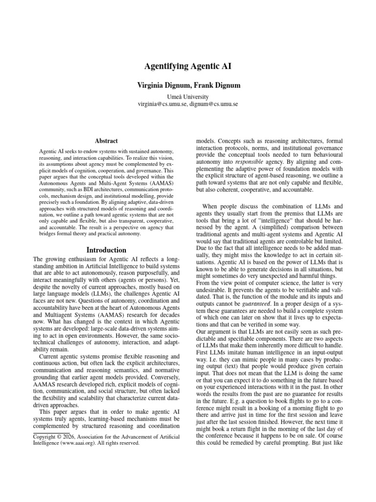 Enhancing Agentic AI with AAMAS Tools | PDF | Artificial Intelligence ...