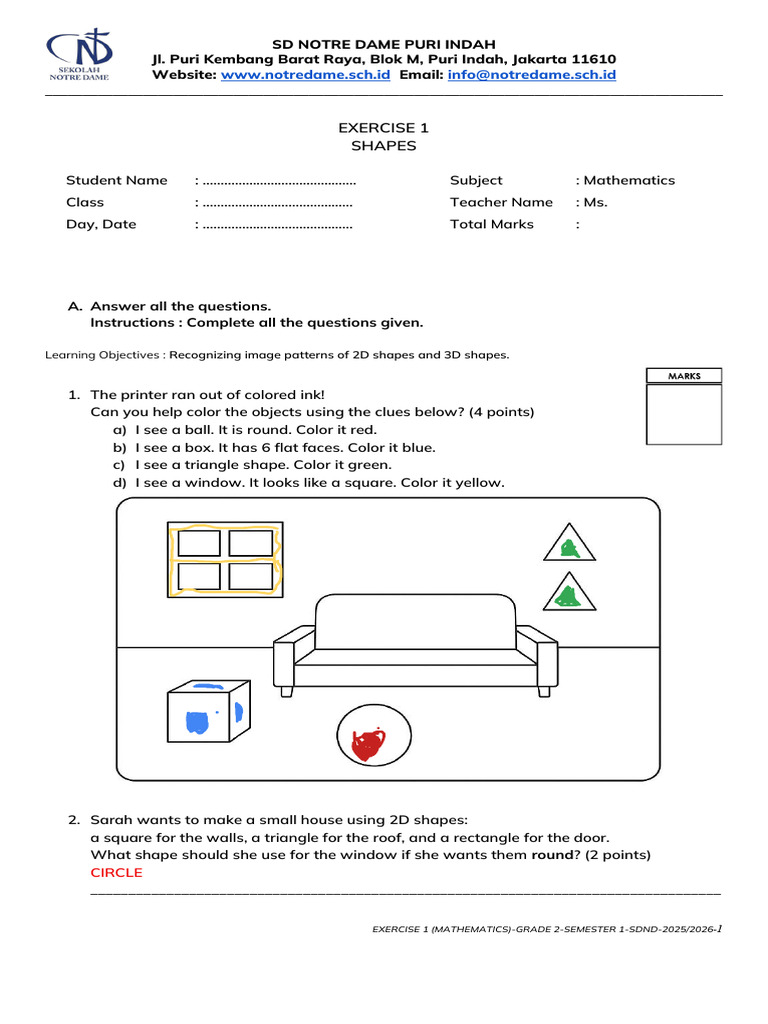 Exercise Math Shapes 1 | PDF | Shape | Euclidean Geometry