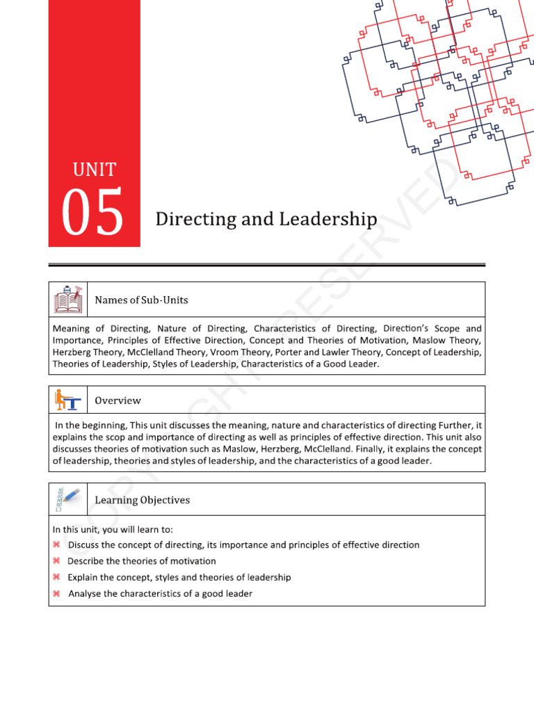 Leadership and Motivation in Management | PDF | Leadership | Industrial ...