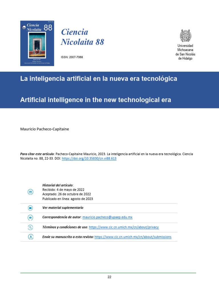 La Inteligencia Artificial en La Nueva Era Tecnolo | PDF | Inteligencia ...