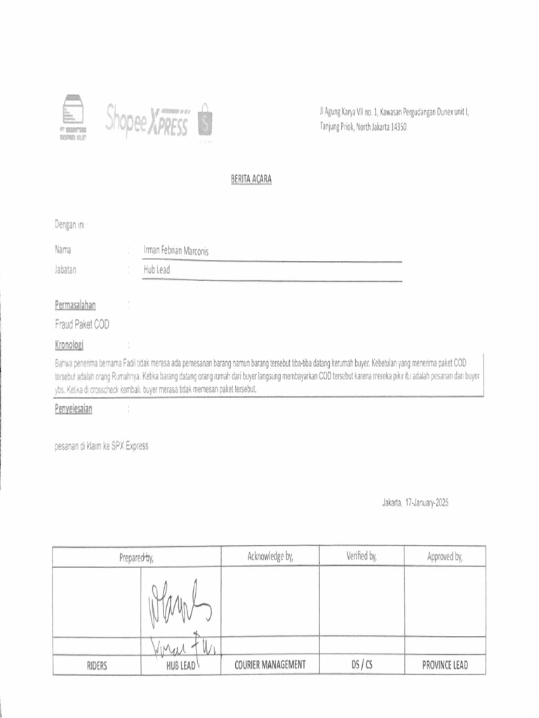 BA Proses Claim NEK | PDF