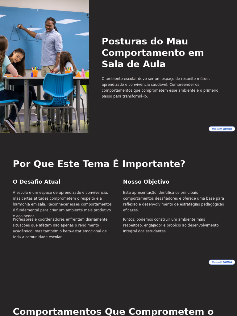 Comportamentos Desafiadores em Sala de Aula | PDF | Aprendizado | Pedagogia