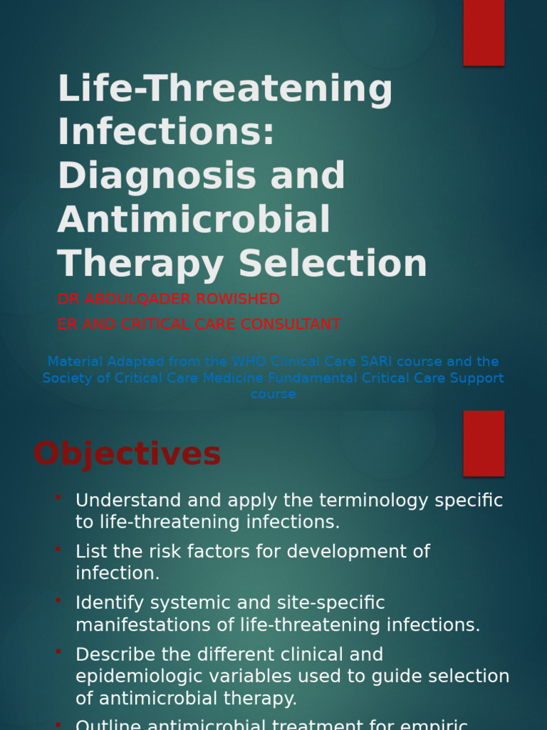 Life-Threatening Infections: Diagnosis & Therapy | PDF | Sepsis ...