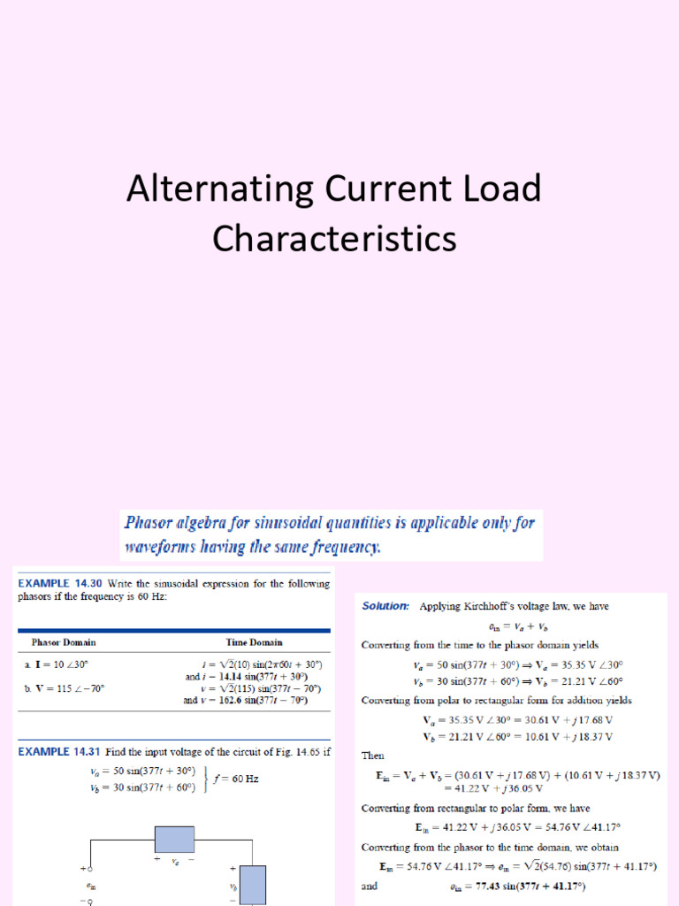 AC Circuit Load Characteristics Explained | PDF | Electromagnetic ...