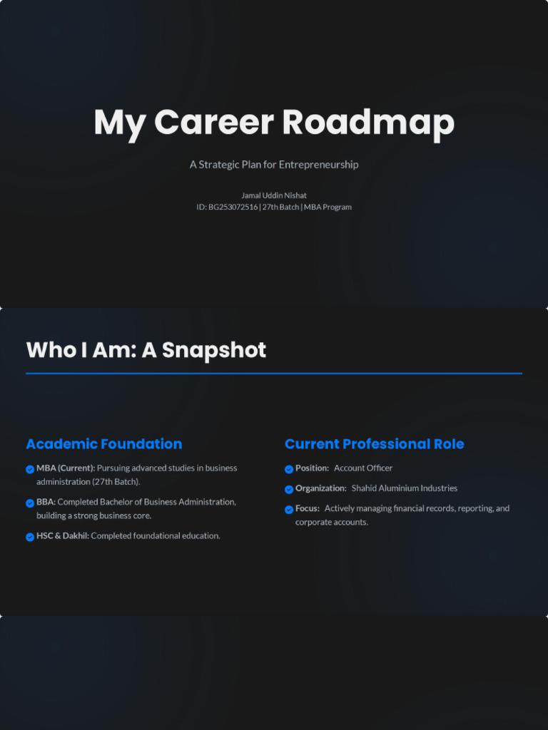 My Career Roadmap | PDF