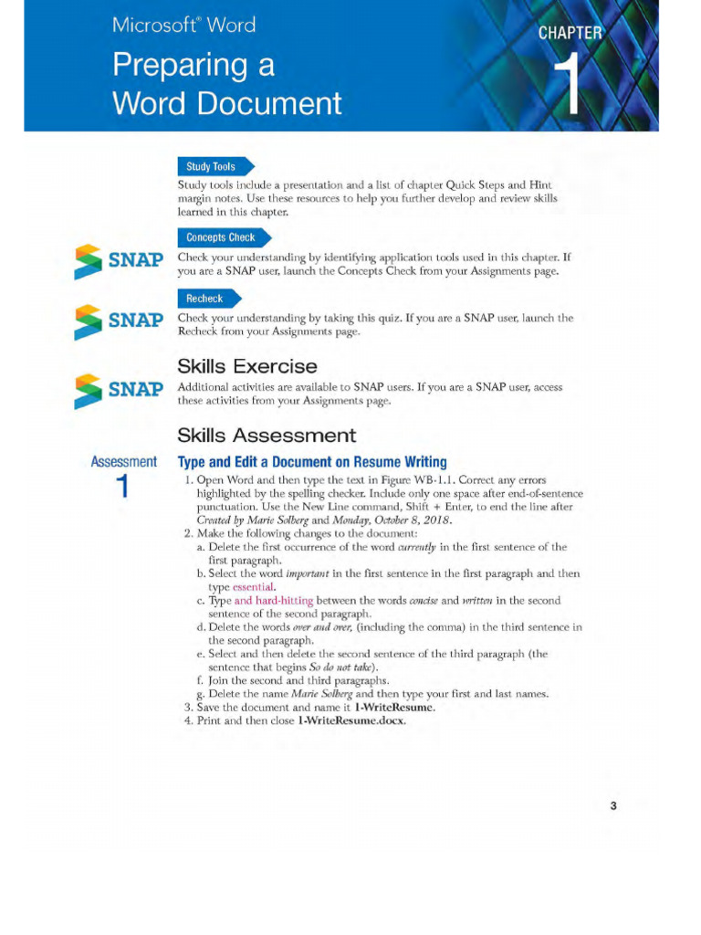 Word Level 1 Workbook | PDF