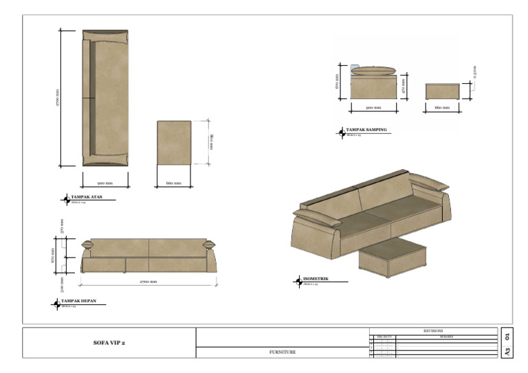 Sofa Shopdrawing | PDF