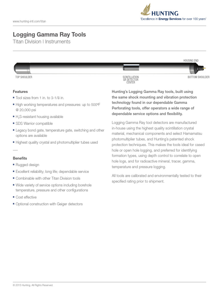 Logging Gamma Ray Tools Overview | PDF | Steel | Physical Sciences