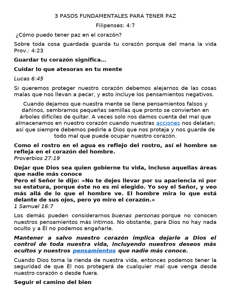 3 Pasos para Encontrar la Paz Interior | PDF