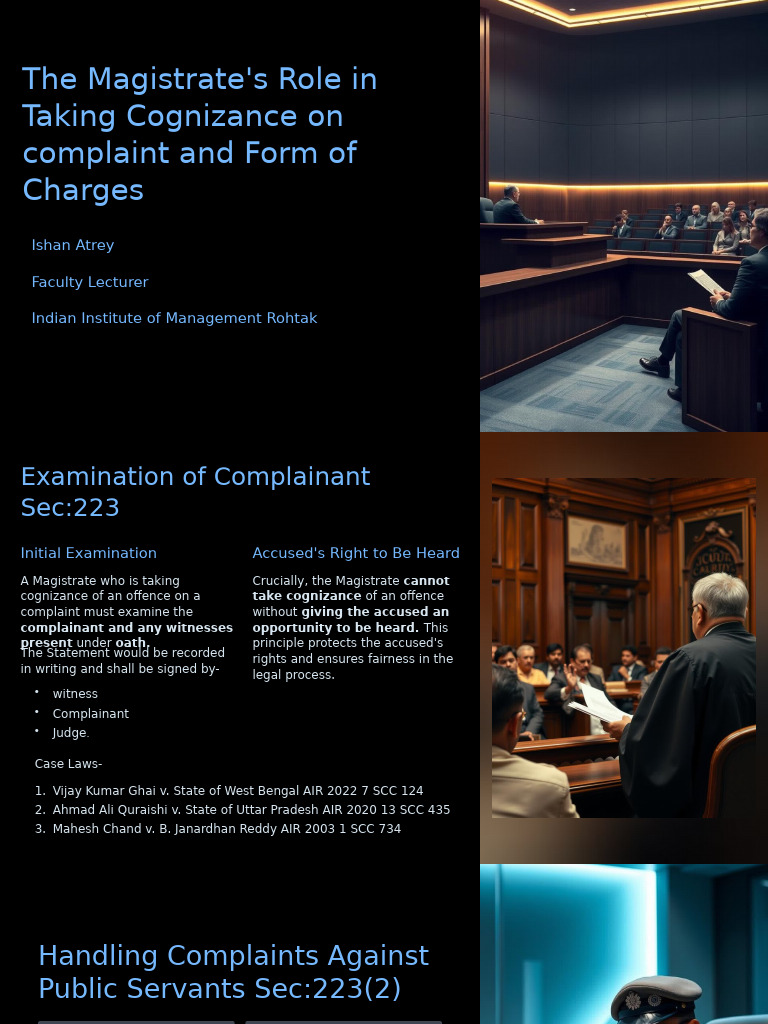 The Magistrates Role in Taking Cognizance On Complaint | PDF ...