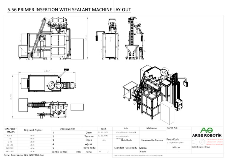 5.56 Primer Insertion With Sealant Machine Lay-Out | PDF