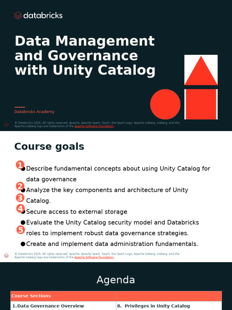 Data Management and Governance With Unity Catalog | PDF | Databases ...
