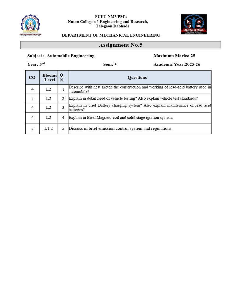 Assignment No 5 | PDF