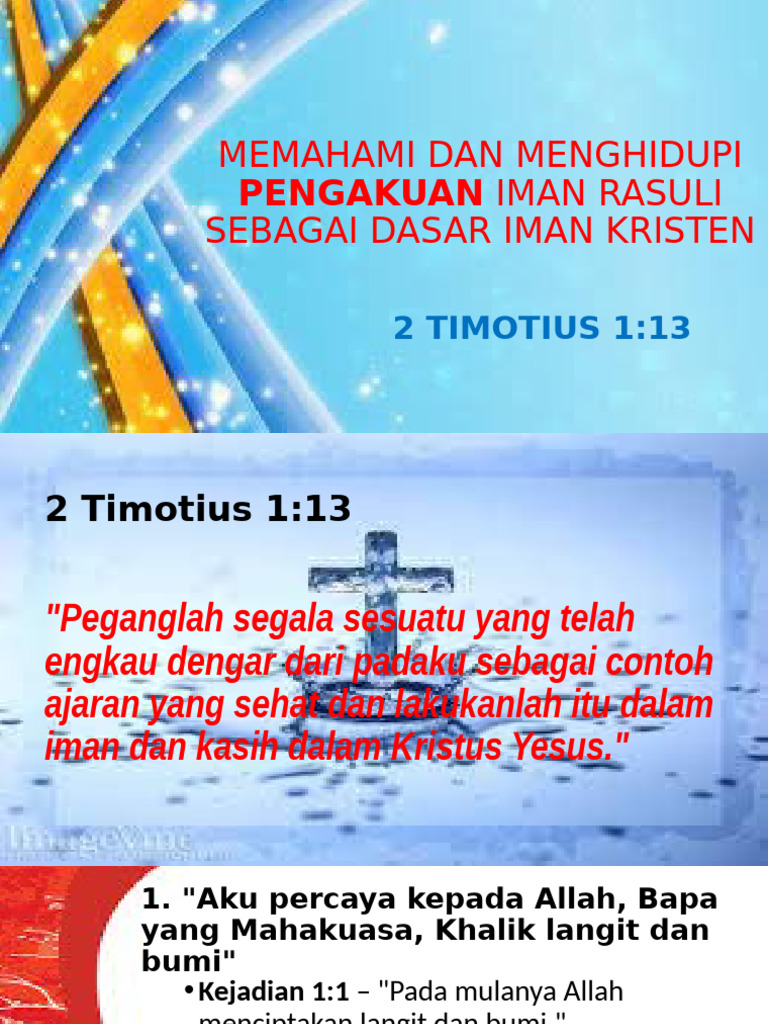 Pengakuan Iman Rasuli dalam Kristen | PDF