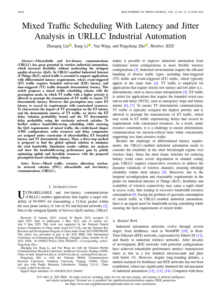 Mixed Traffic Scheduling in URLLC | PDF | Quality Of Service ...