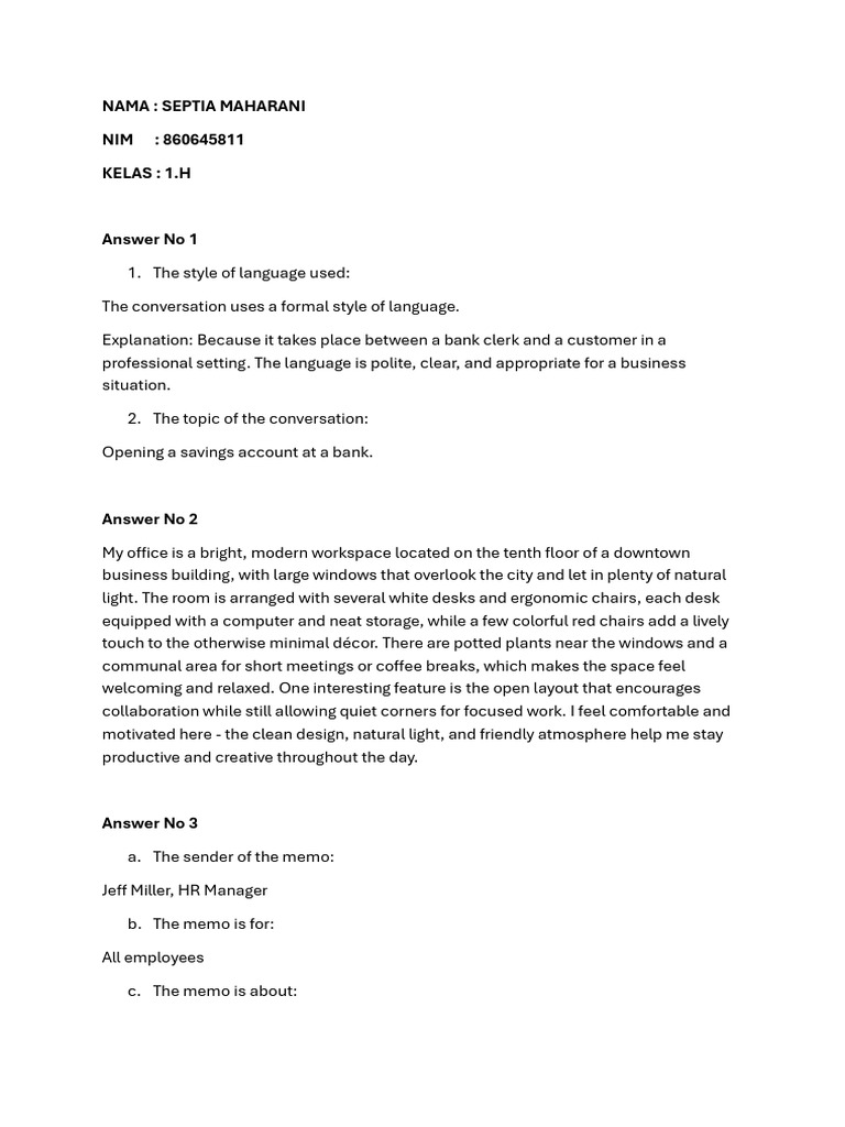 Formal Communication Examples | PDF