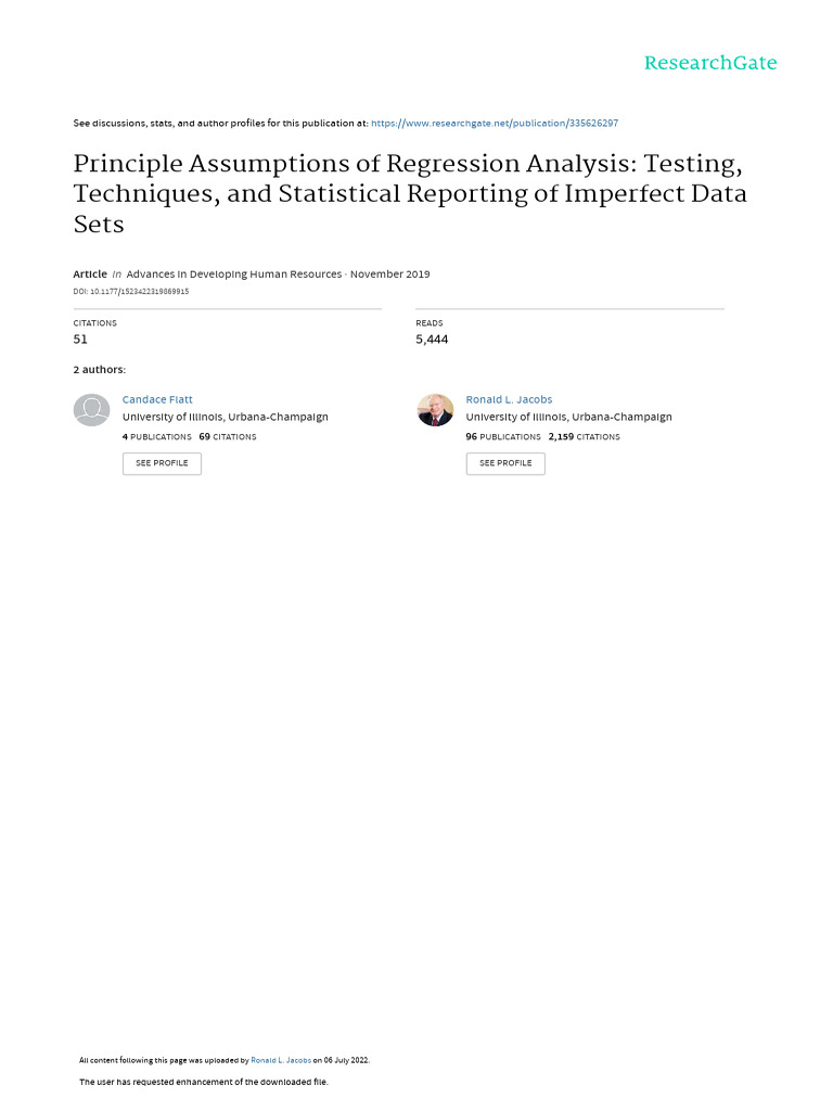 Regression Analysis Assumptions Explained | PDF | Statistics | Errors ...