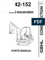 Gehl 142 152 Compact Excavator Parts Manual 908538