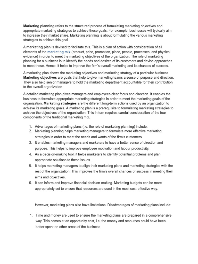 4.2 Market Planning | PDF | Marketing | Market Segmentation