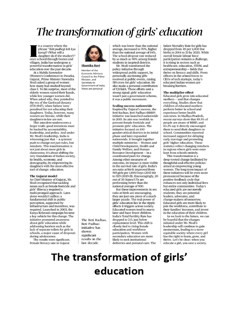 The Transformation of Girls' Education | PDF | Governance | Economies