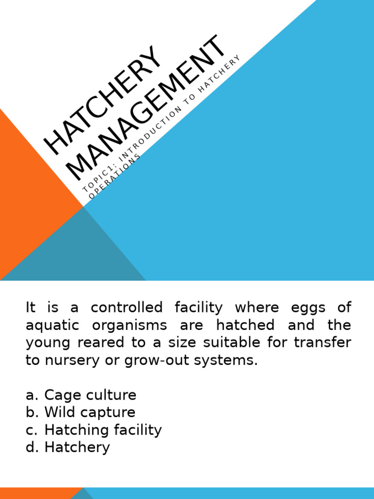 Essential Guide to Hatchery Management | PDF