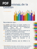 Dimensiones de la Gestión Educativa | PDF | Escuelas | Política educativa