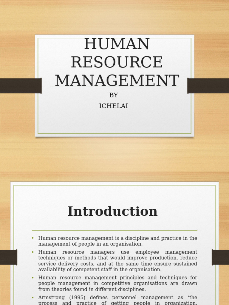 Human Resource Management Overview | PDF | Recruitment | Performance ...