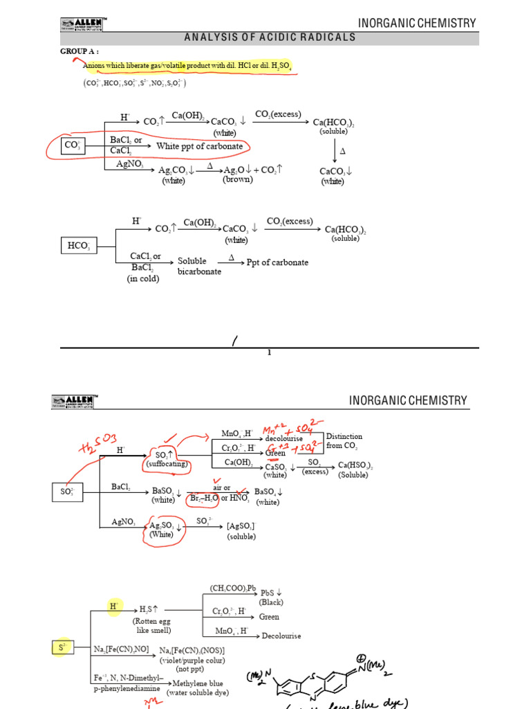 Salt Analysis' (Answer Copy) | PDF | Manganese | Bicarbonate