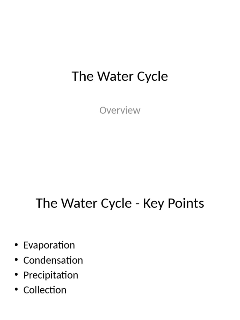 The Water Cycle | PDF