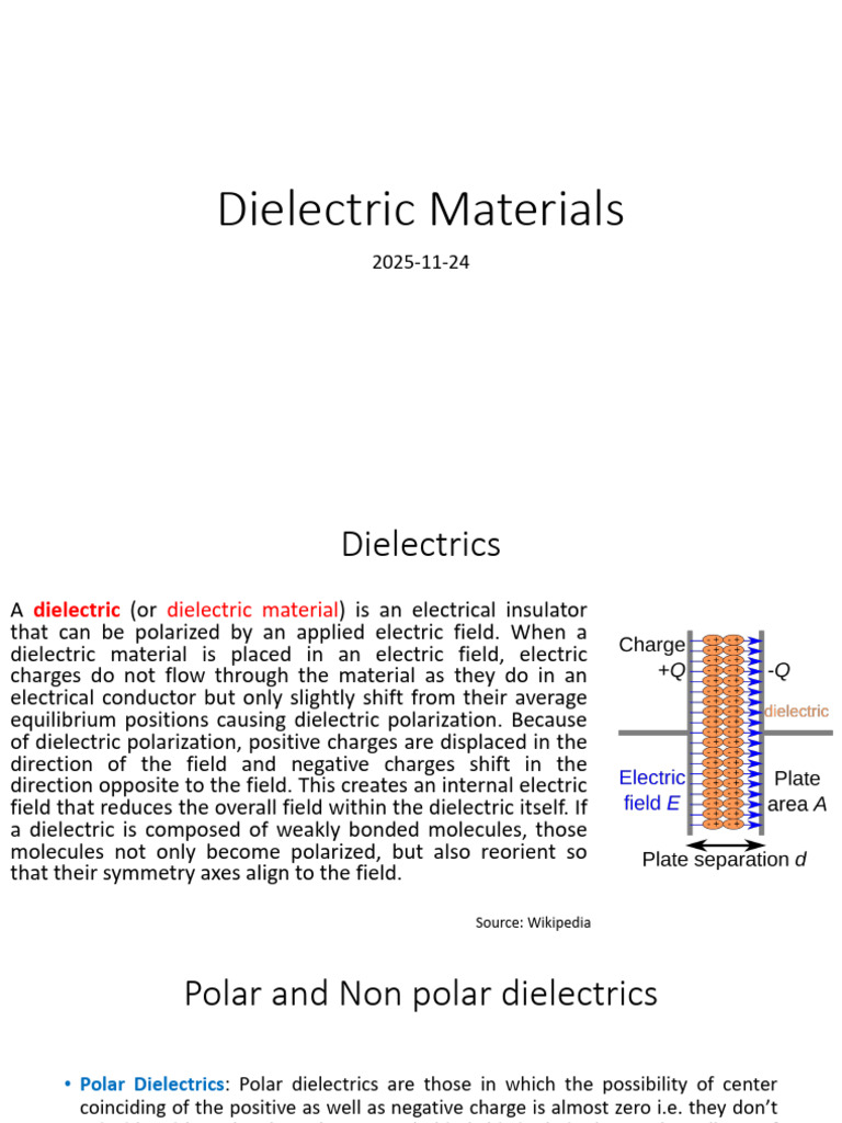 Understanding Dielectric Materials | PDF | Dielectric | Chemical Polarity