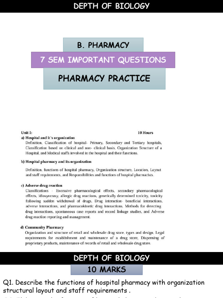 Key Questions on Pharmacy Practice | PDF | Pharmacy | Medicine