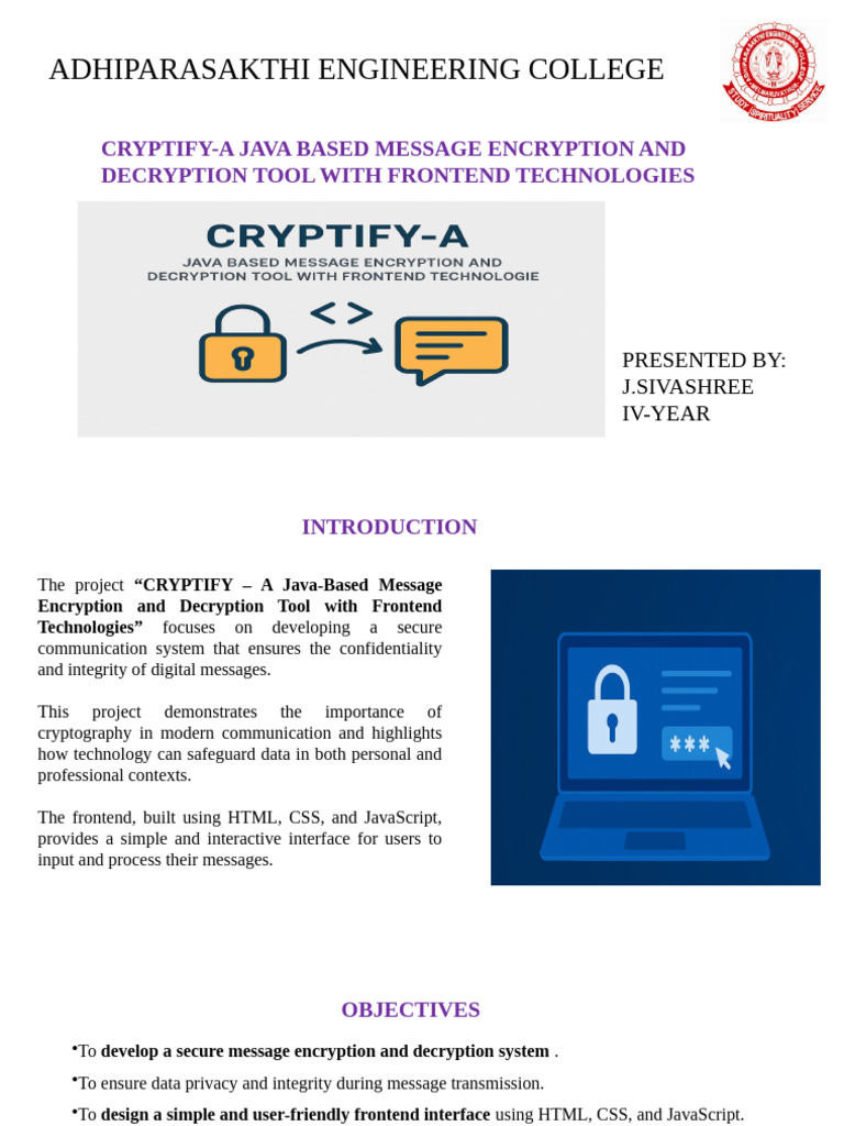 Java Message Encryption Tool Overview | PDF | Encryption | Html