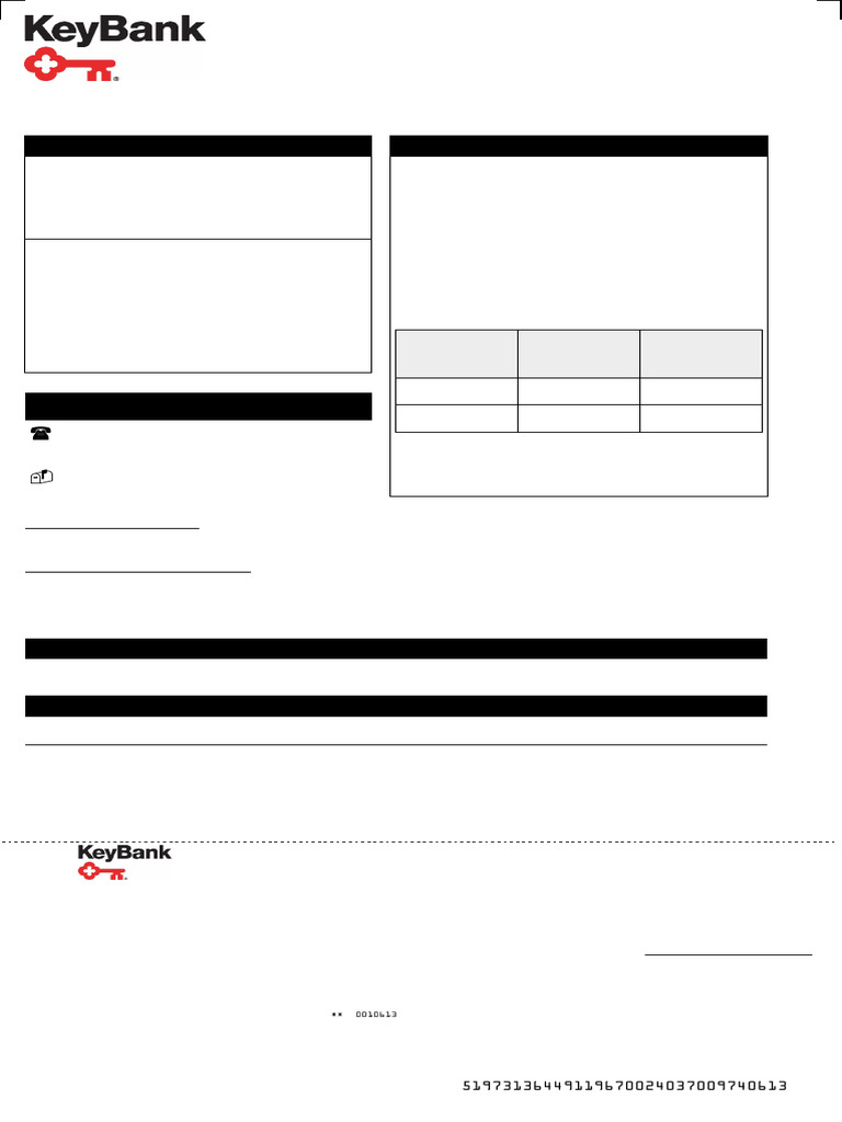 KeyBank Business Mastercard Statement | PDF | Credit Card | Annual ...