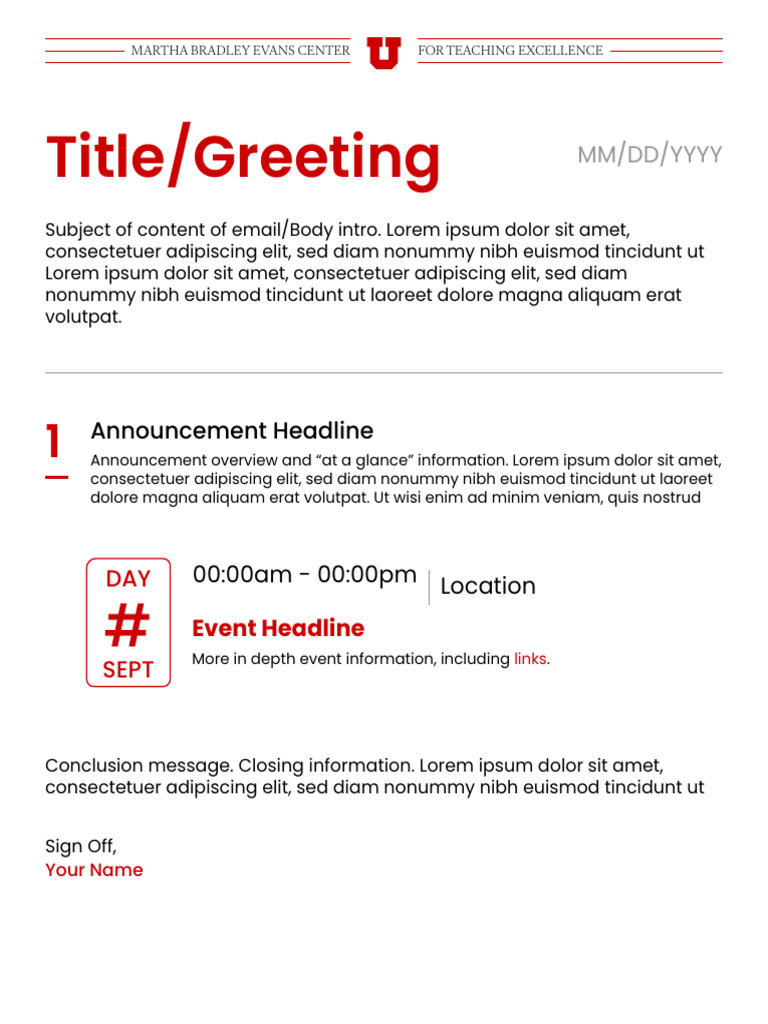 Announcement Template Package | PDF | Software